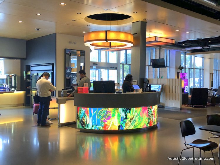 Family Fun Stay at the Aloft San Francisco Airport reception desk