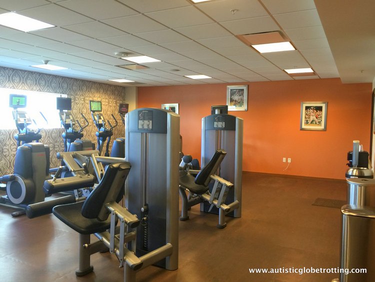 Family Stay at the JW Marriot Downtown LA gym