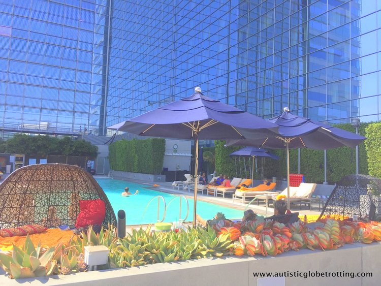 Family Stay at the JW Marriot Downtown LA pool