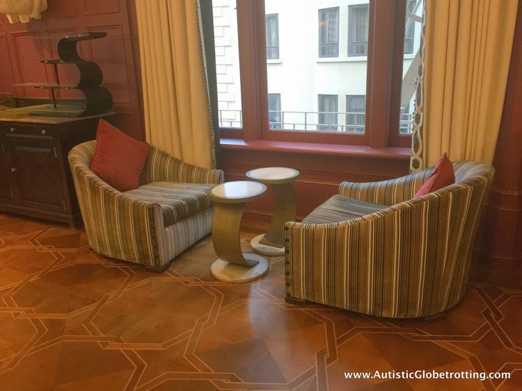 Finding Nirvana at The Mark Hopkins Hotel Lounge chair