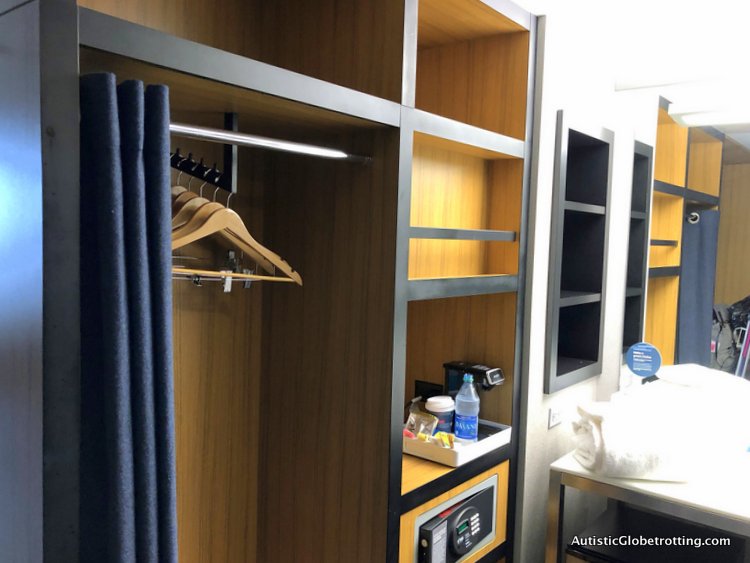Family Fun Stay at the Aloft San Francisco Airport the closet was next to thesink