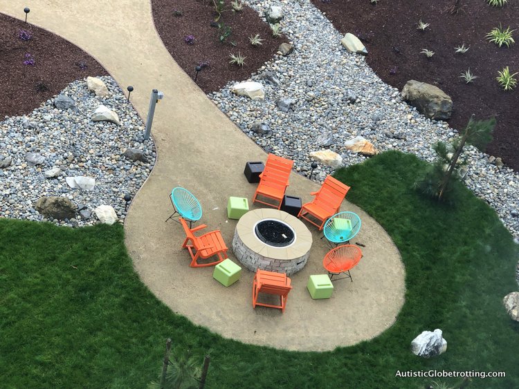 Family Fun Stay at the Aloft San Francisco Airport outdoor picnic seating