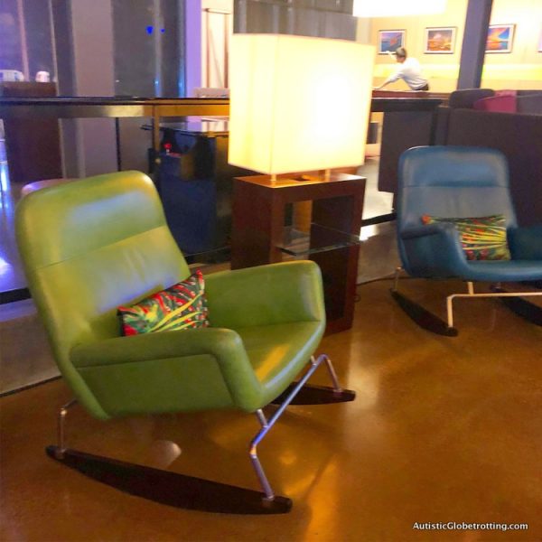 Family Fun Stay at the Aloft San Francisco Airport rocking chairs for sensory issues