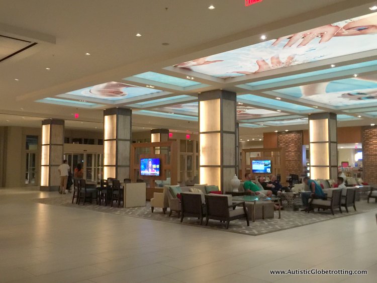 Family Stay at the Hilton Bonnet Creek Orlando lobby