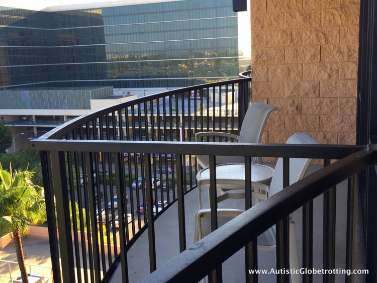 The Autism Friendly Sheraton Park at Anaheim Resort balcony