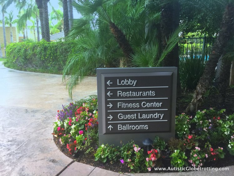 The Autism Friendly Sheraton Park at Anaheim Resort sign