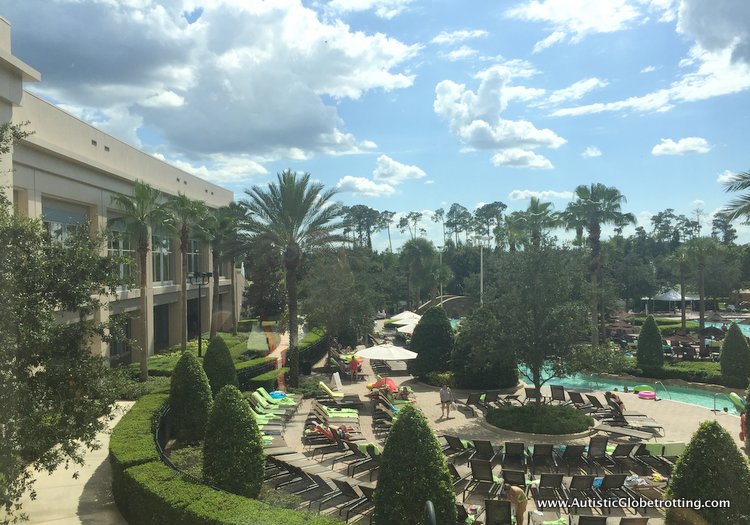 Family Stay at the Hilton Bonnet Creek Orlando pool