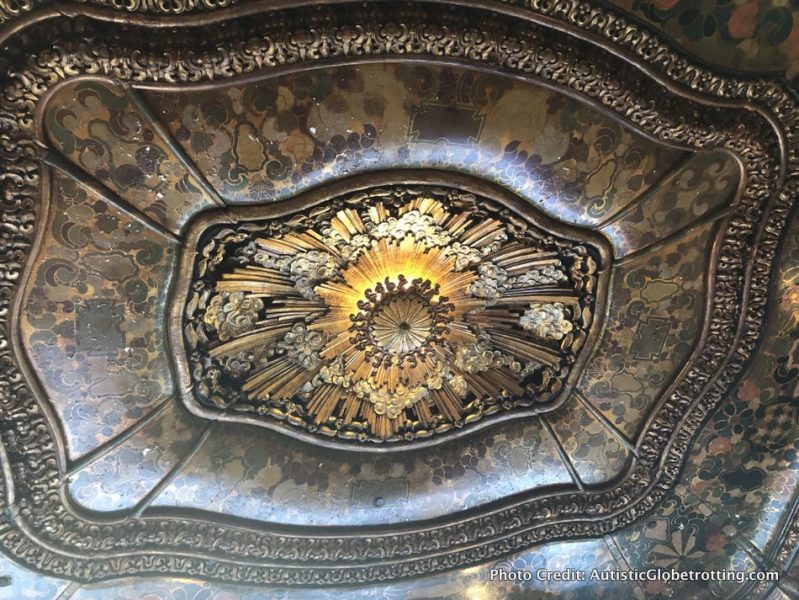 Visiting Hollywood's iconic El Capitan Theatre with Kids ceiling outside